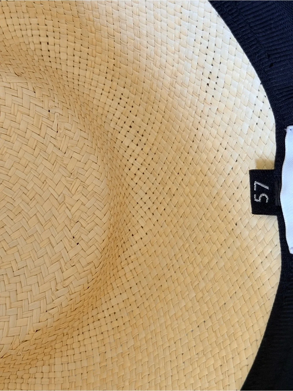 Cuyana Wide Brim Straw Panama Hat in Natural Cream